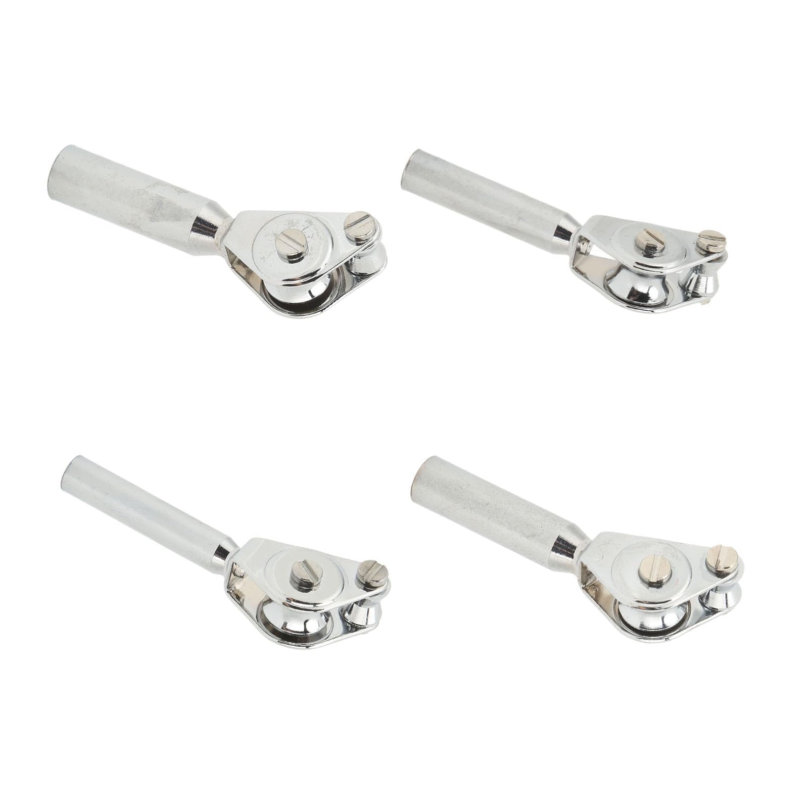 Close-up of the double pulley roller tip on the fishing rod