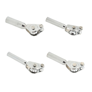 Close-up of the double pulley roller tip on the fishing rod