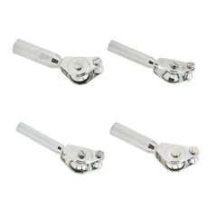 Close-up of the double pulley roller tip on the fishing rod