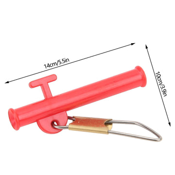 HERCHR fishing slider red close-up highlights copper barrel swivel for smooth rotation