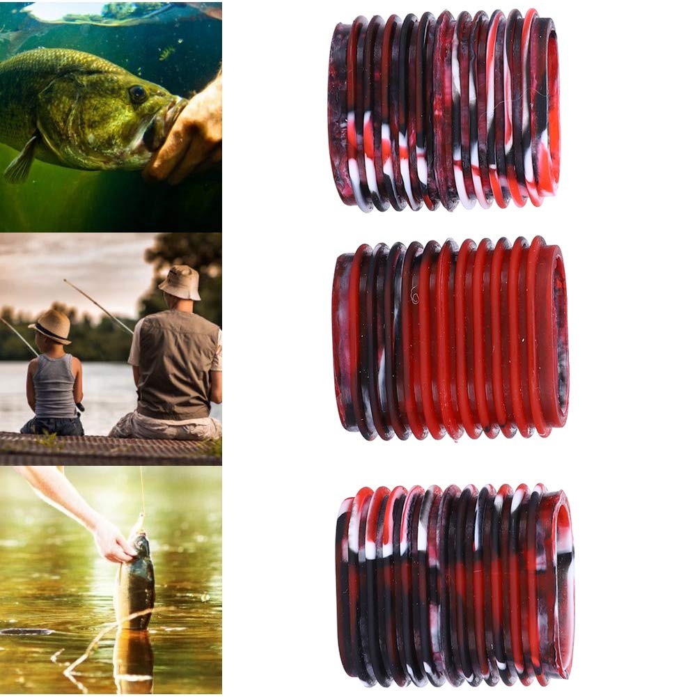HERCHR non-slip grip red reduces hand fatigue during long casts.