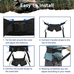 HERCHR padded back support provides extra comfort during long fishing sessions.
