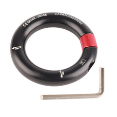 HERCHR Rappel Ring product shot shows sturdy aluminum for reliable rope connections.