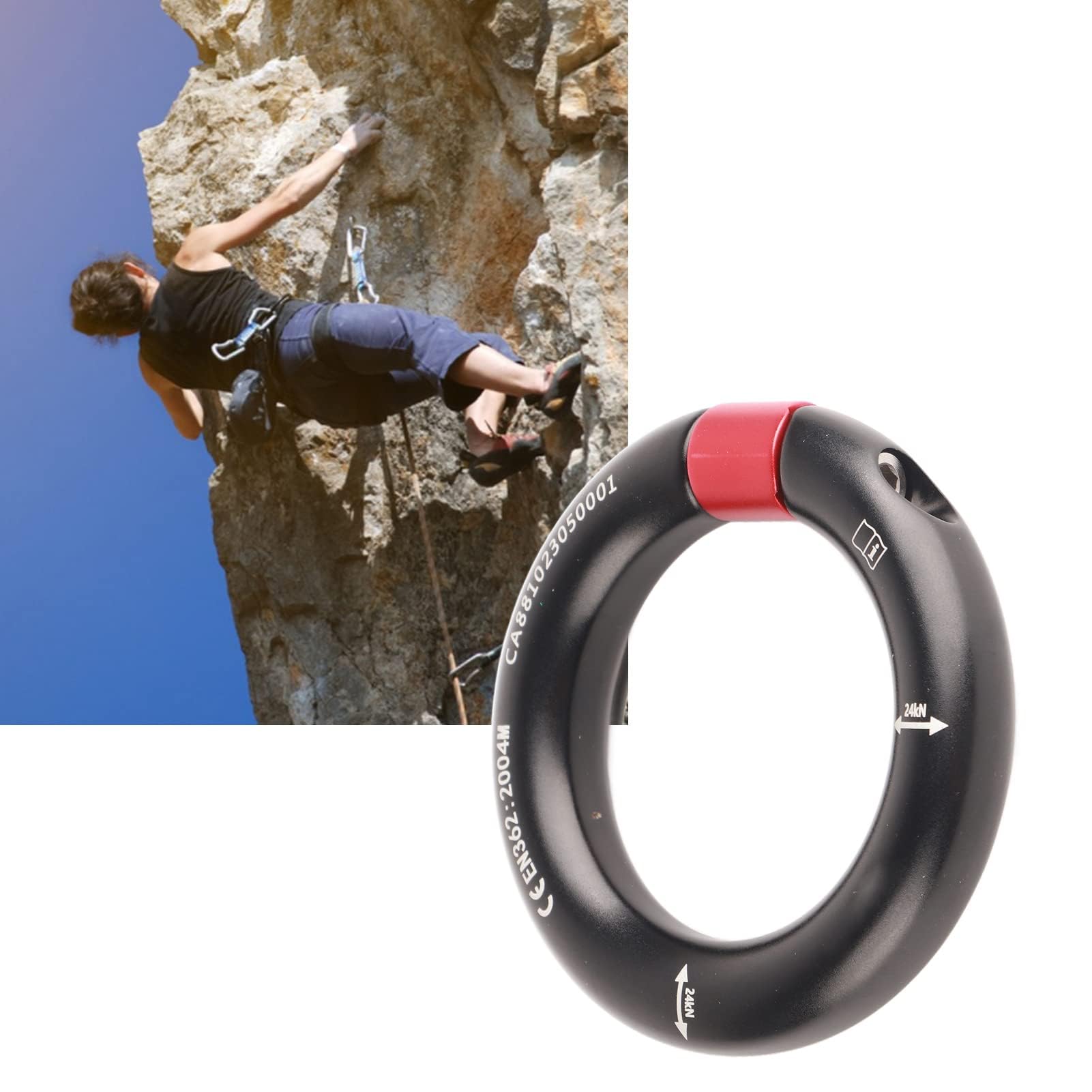 HERCHR Rappel Ring inner diameter 45mm supports sewn-termination ropes for fast setup.