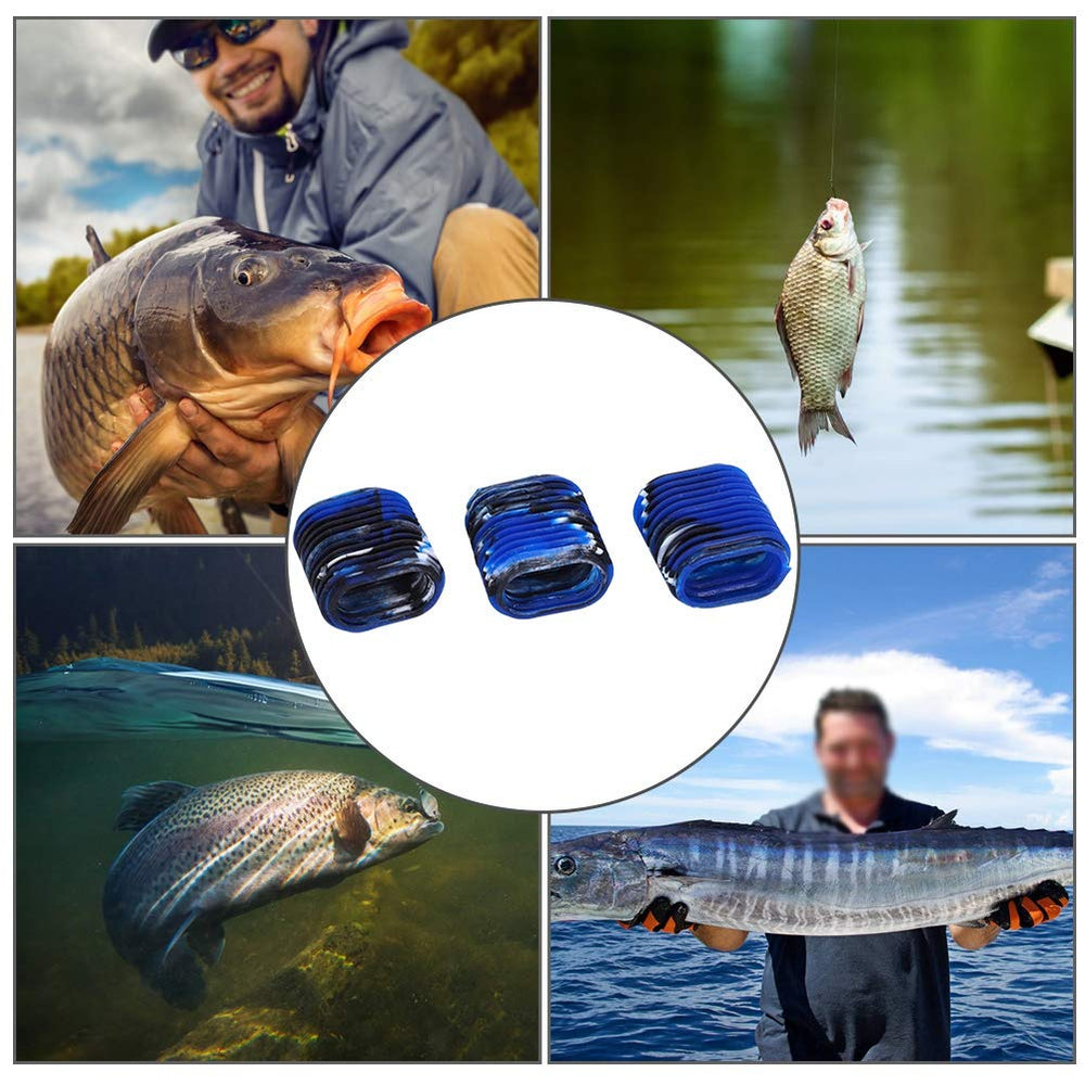 HERCHR rubber reel grip blue slides easily over existing handles