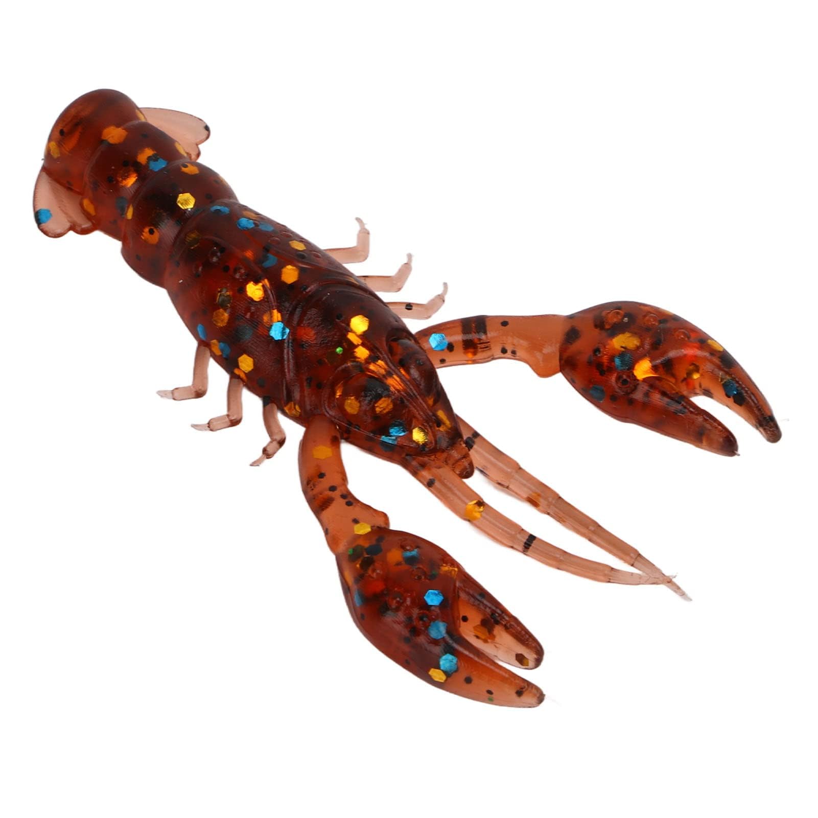 HERCHR soft shrimp lure brown with flexible PVC for durable fishing