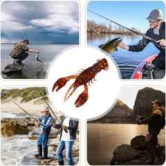 HERCHR brown crawfish lure shows lifelike motion to attract bites