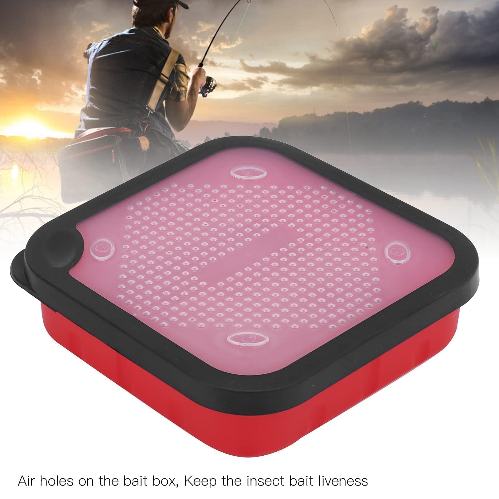 HERCHR square bait storage box shows durable PP material