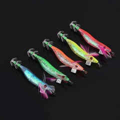 HERCHR squid jig with 3D eyes glows to attract fish