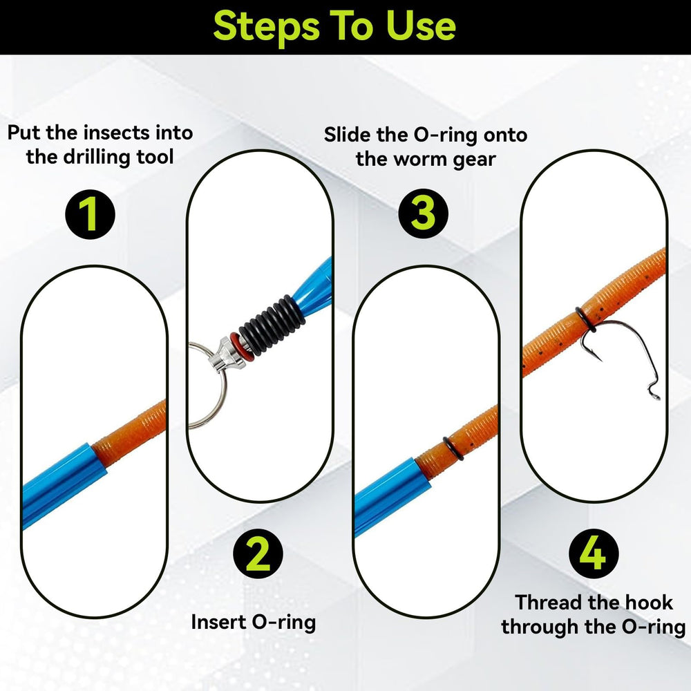 HERCHR rubber O Ring sub-line attachment demonstrates reliable rigging and protection of bait.
