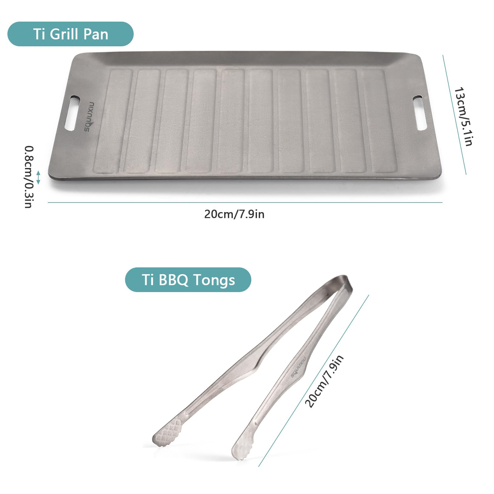 HERCHR titanium grill pan flat in compact backpacking setup