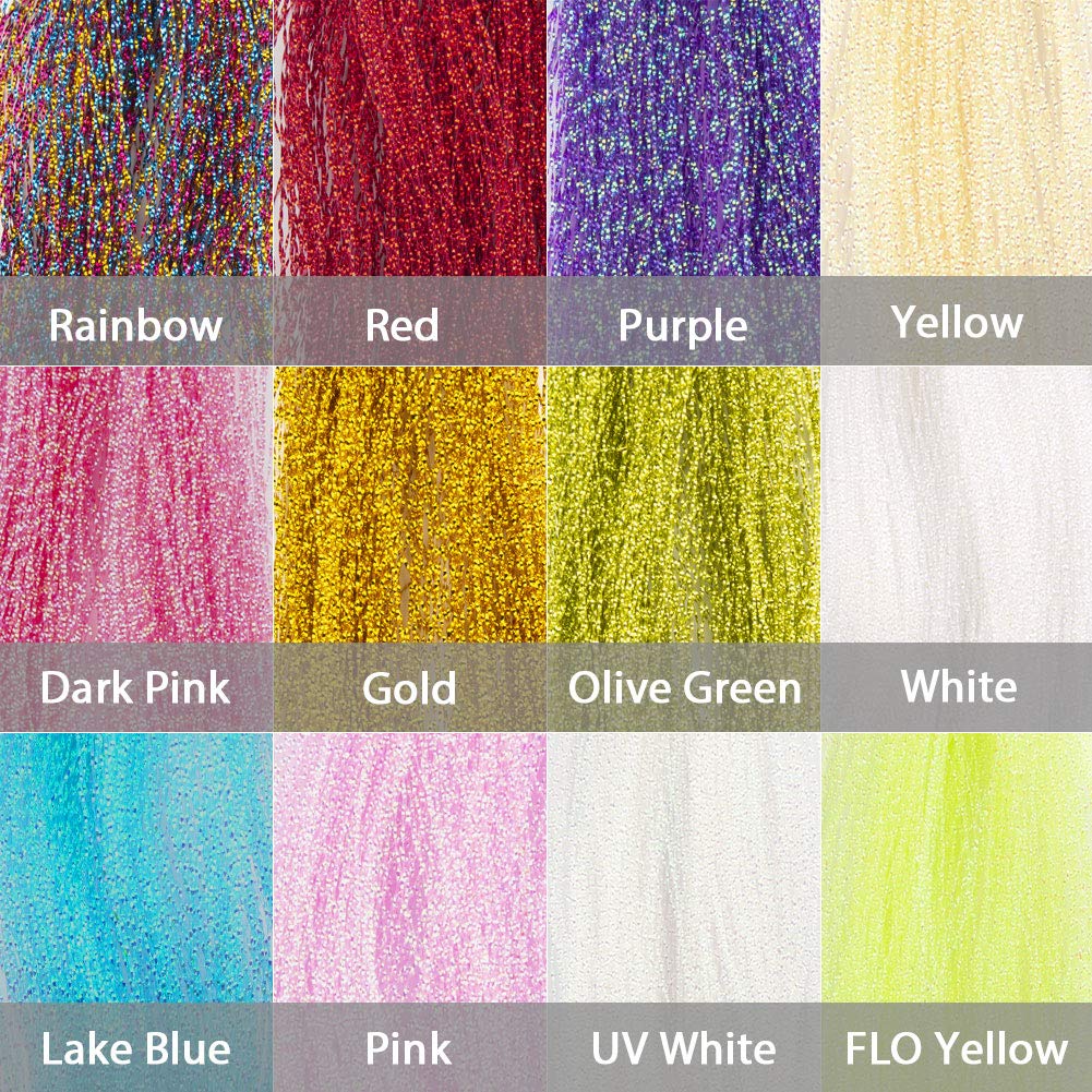 HERCULES crystal flash pink: adds bright flash to dry flies for attractor appeal