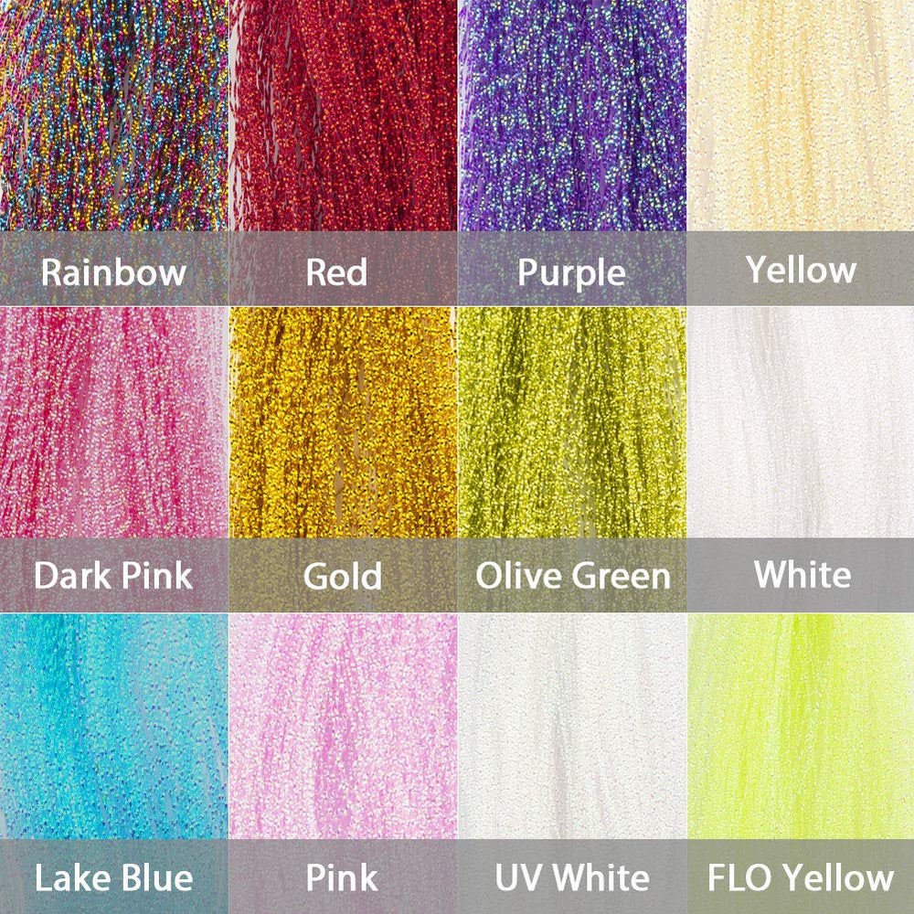 HERCULES crystal flash pink: adds bright flash to dry flies for attractor appeal