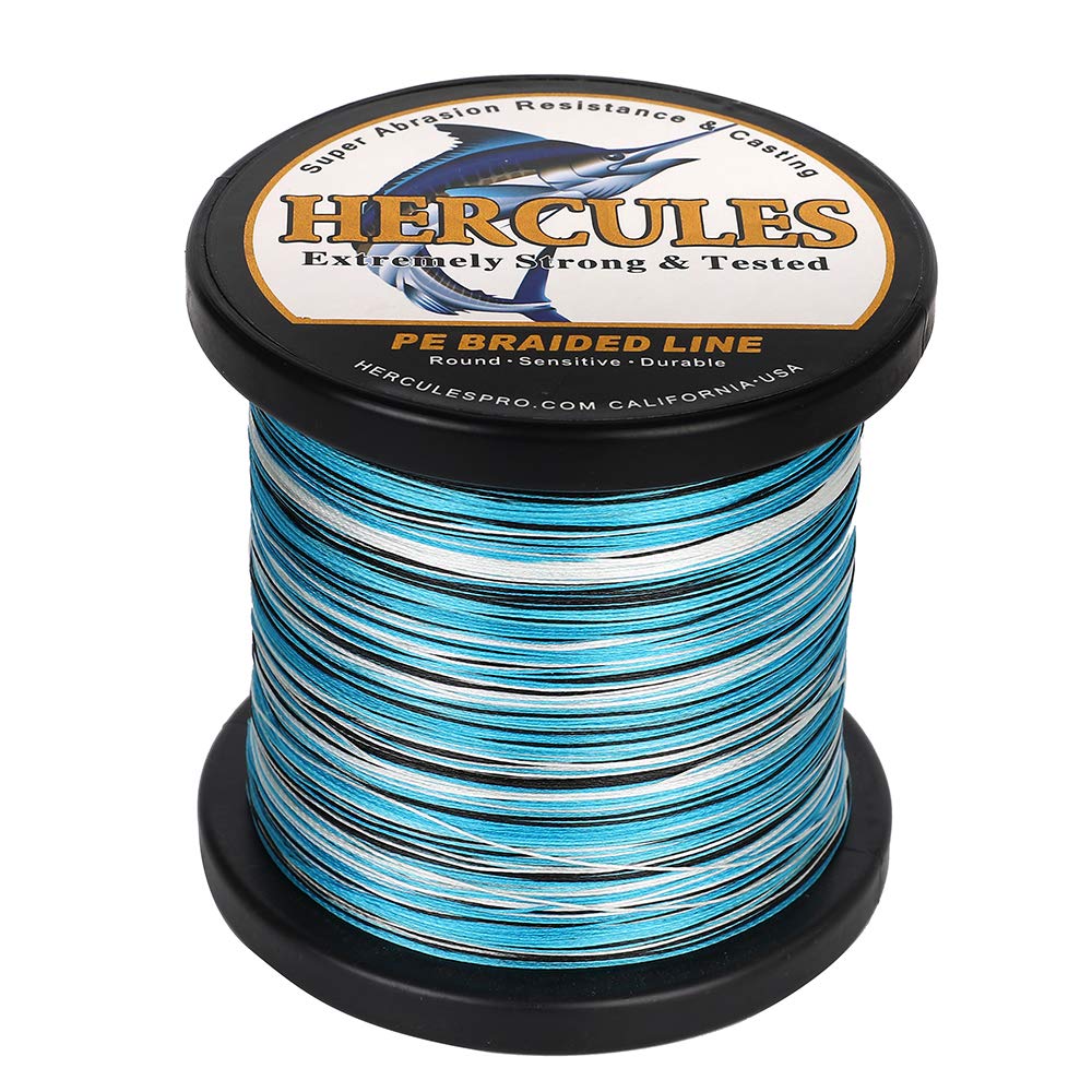 HERCULES line close-up on abrasion resistance and knot strength for durability.