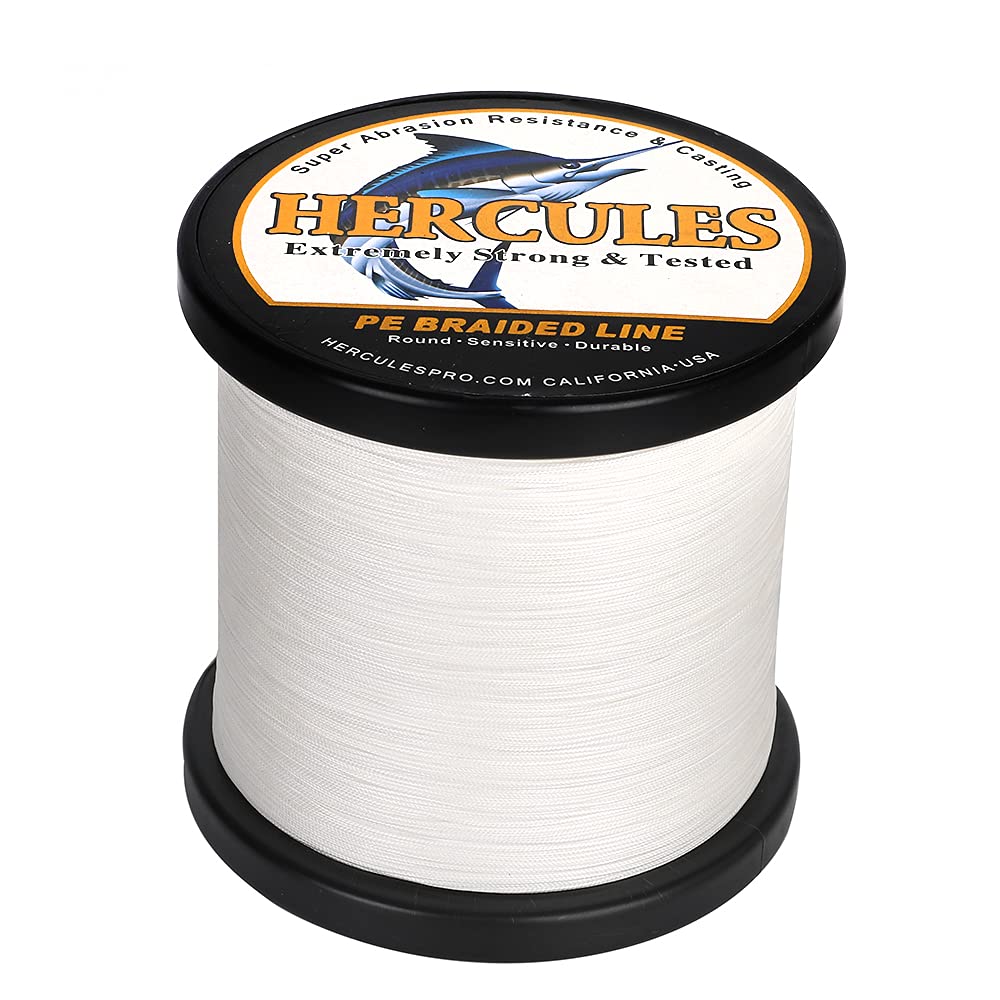 HERCULES braided fishing line 12-strands coil, smooth profile and high strength.
