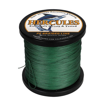 HERCULES braided line 12-strand close-up shows smooth surface for longer casts.