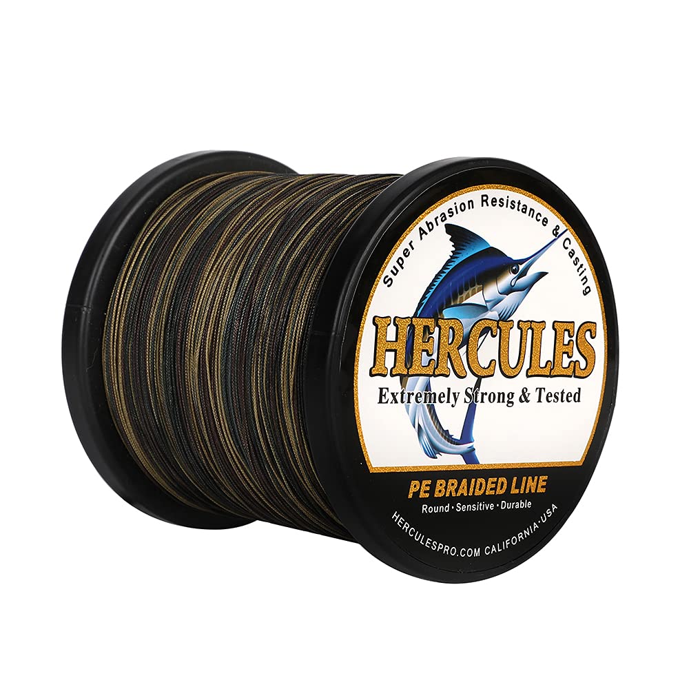 HERCULES braided line 12-strand closeup emphasizes uniform diameter and low memory.
