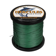 HERCULES braided line 12-strand spool closeup shows smooth construction for long casts.