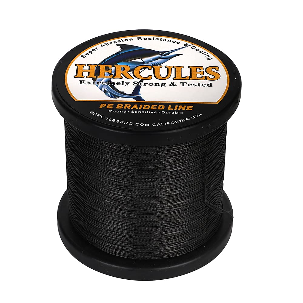 HERCULES braided line 12-strand close-up shows smooth diameter for longer casts