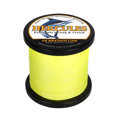 HERCULES braided line closeup shows 12 strands for smooth casts and high strength.