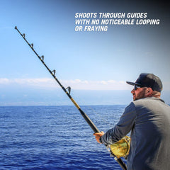 HERCULES braided line during cast demonstrates supple handling and distance.