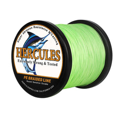 HERCULES braided line abrasion resistance shown in rugged conditions.