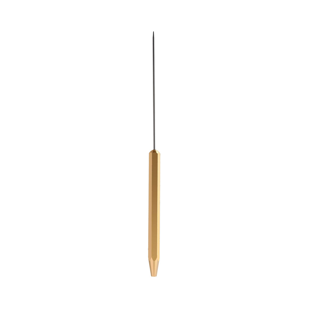 HERCULES ergonomic bodkin handle resists rolling on the work surface.