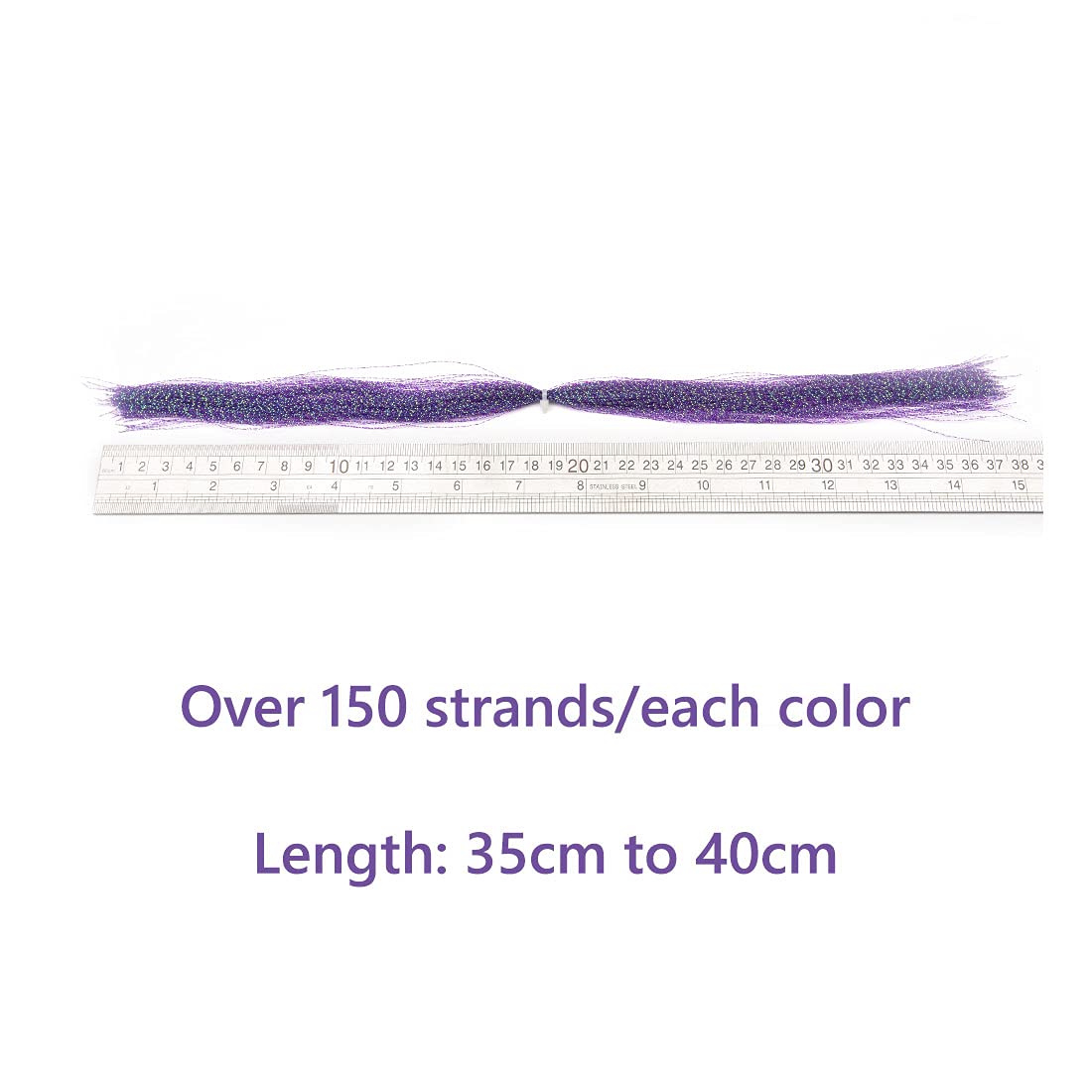 HERCULES UV-reactive flashabou tinsel offers visible shimmer.
