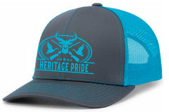Heritage Pride deer-head embroidery detail showing precise stitching.