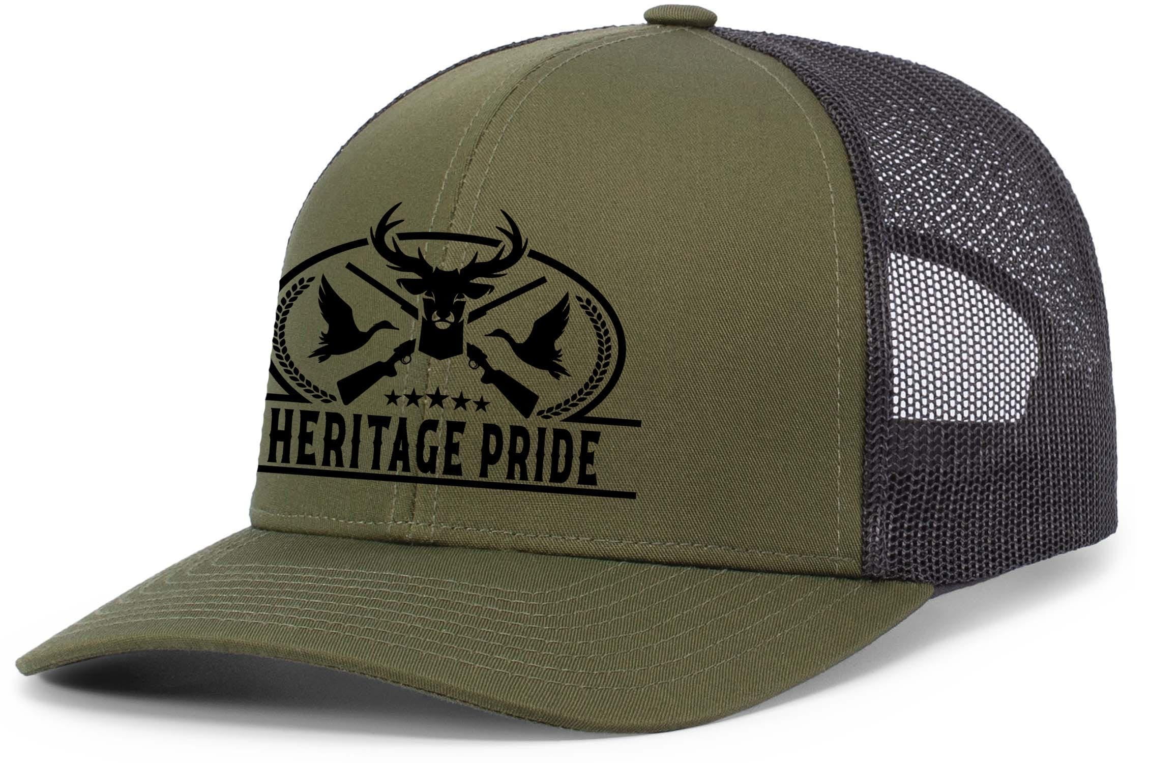 Heritage Pride USA-made embroidered hat with rugged outdoor style.