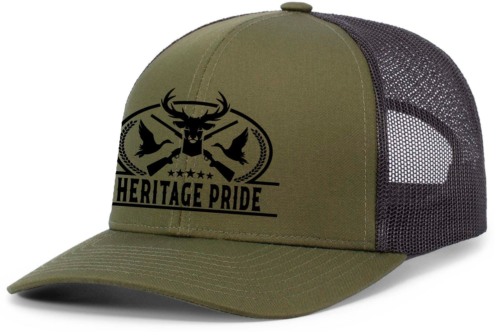 Heritage Pride USA-made embroidered hat with rugged outdoor style.