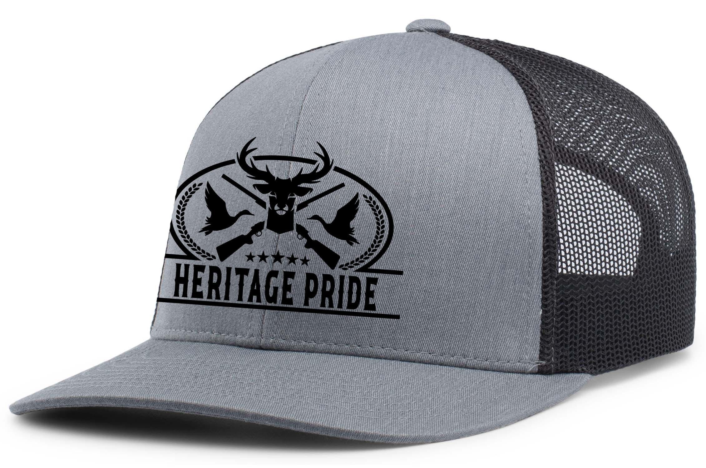 Heritage Pride mesh-back trucker hat showing ventilation for long outdoor days