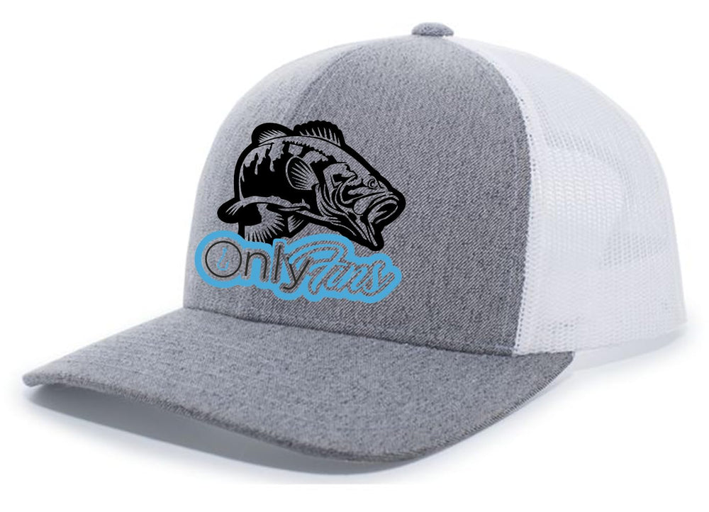 Heritage Pride Only Fins hat with bass graphic for casual lake days