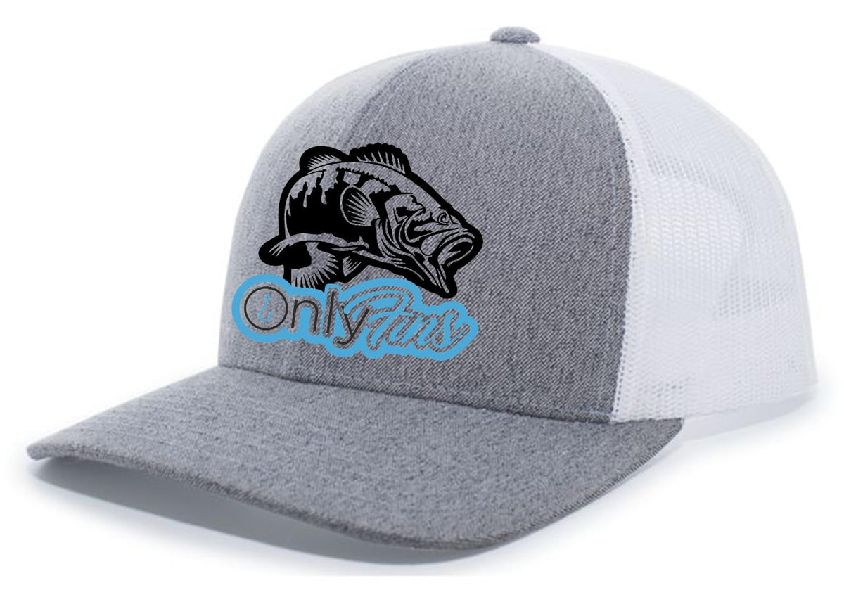 Heritage Pride Only Fins hat with bass graphic for casual lake days