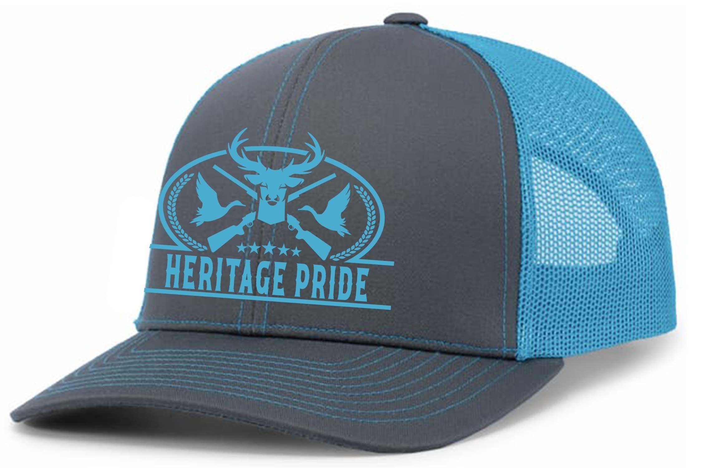 Heritage Pride pheasant-duck-deer hat front view for rugged outdoor style.