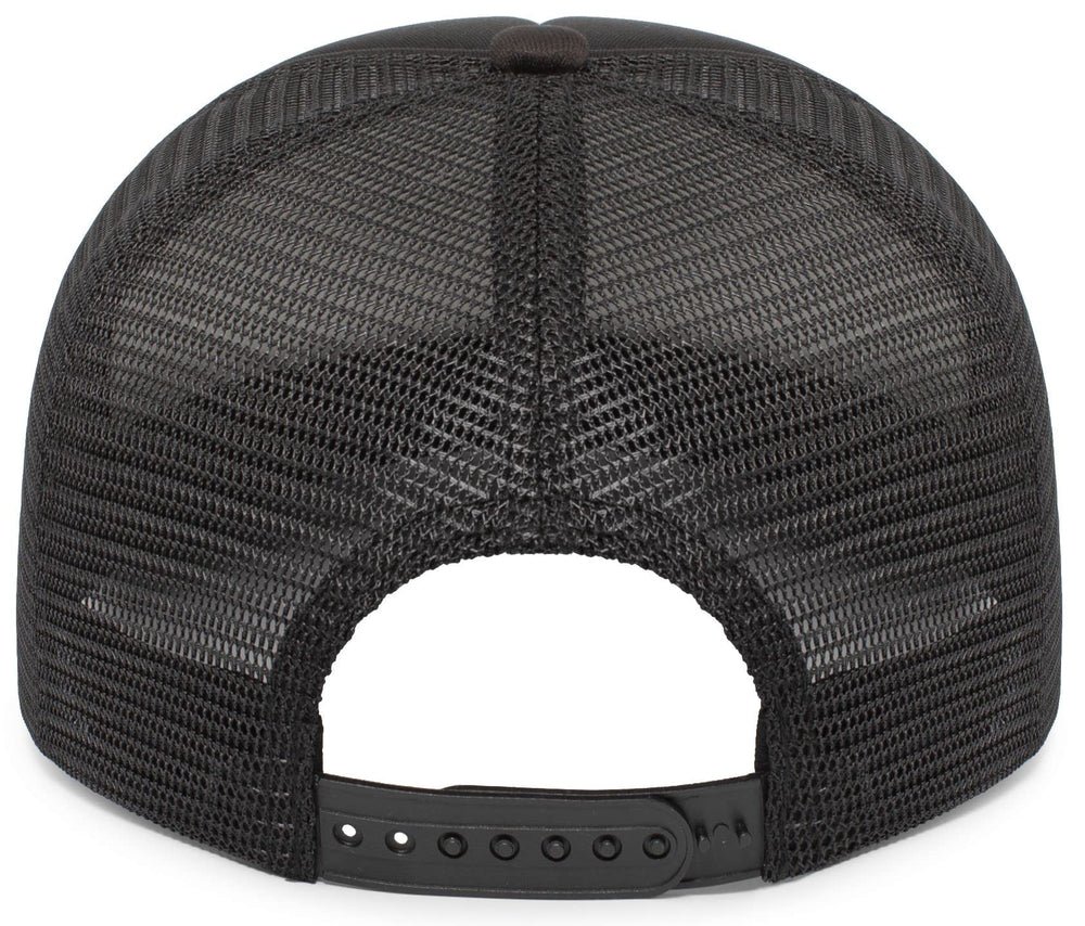 Heritage Pride trucker cap foam front mesh back offers breathable comfort on warm days.