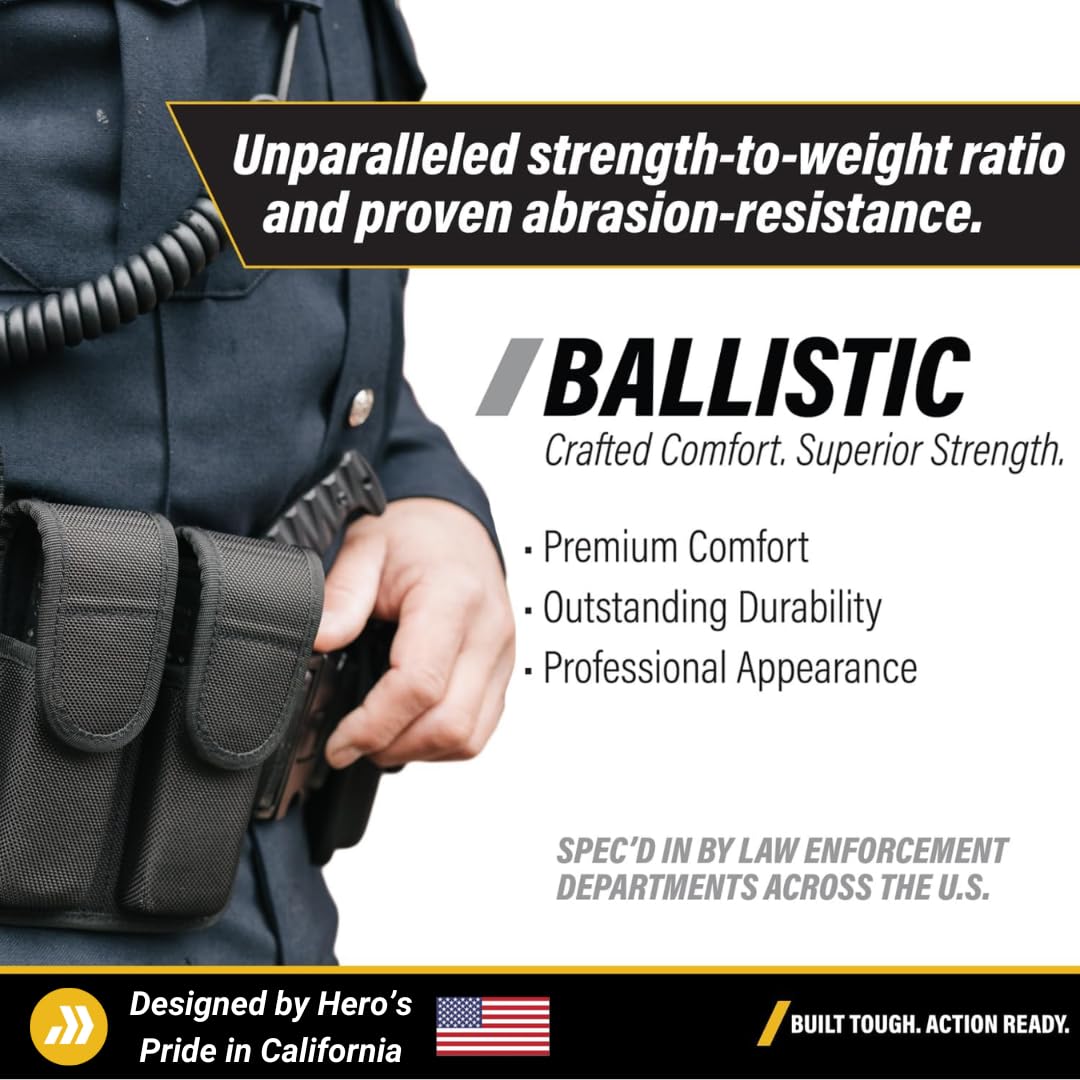 Hero's Pride Belt back view with inner loop lining for comfort.