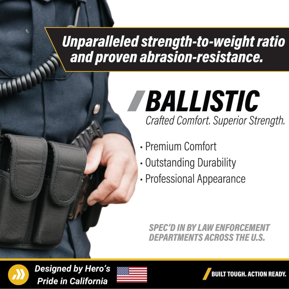 Hero's Pride Belt back view with inner loop lining for comfort.