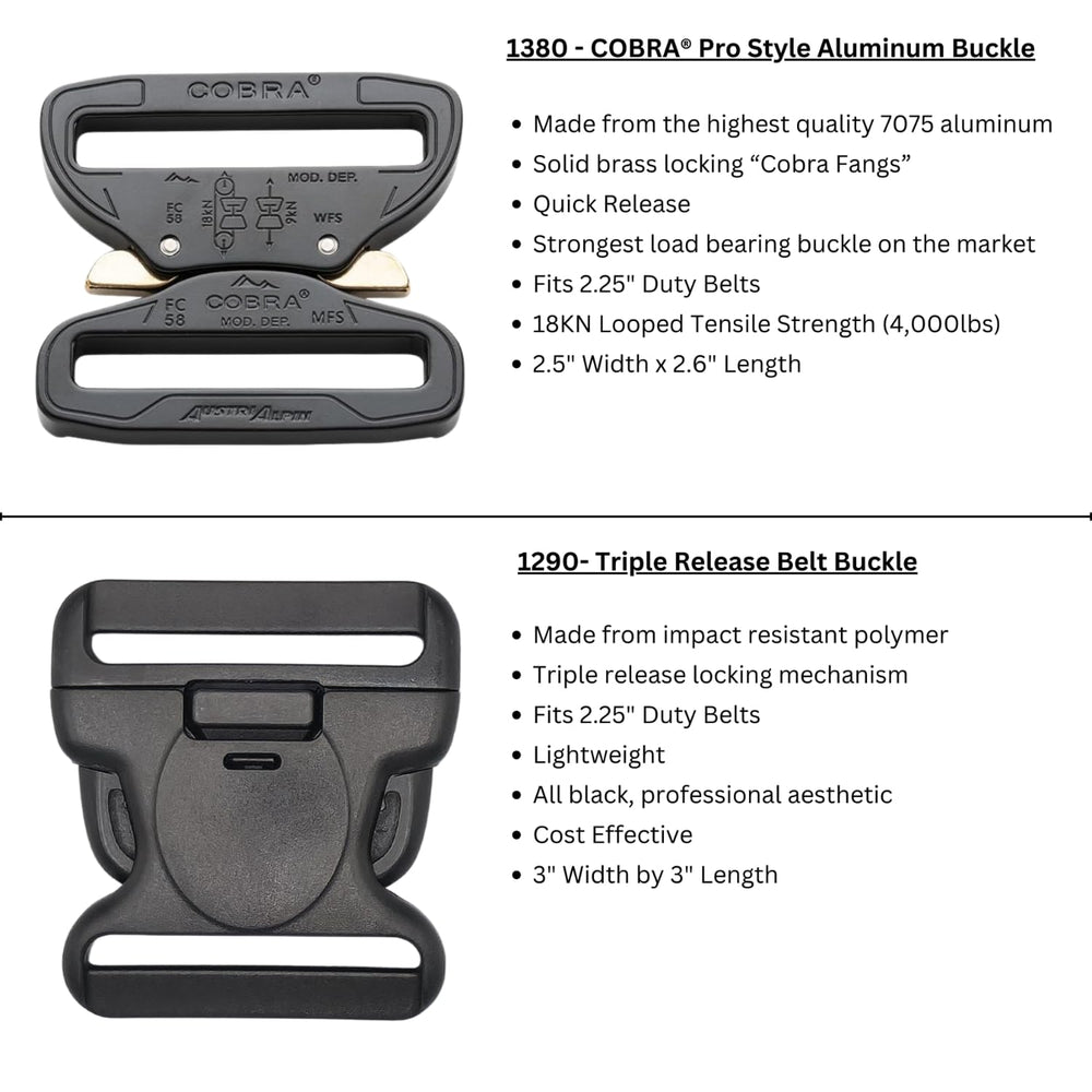 Hero's Pride Ballistic Deluxe Duty Belt side view, rugged 1680 denier material.