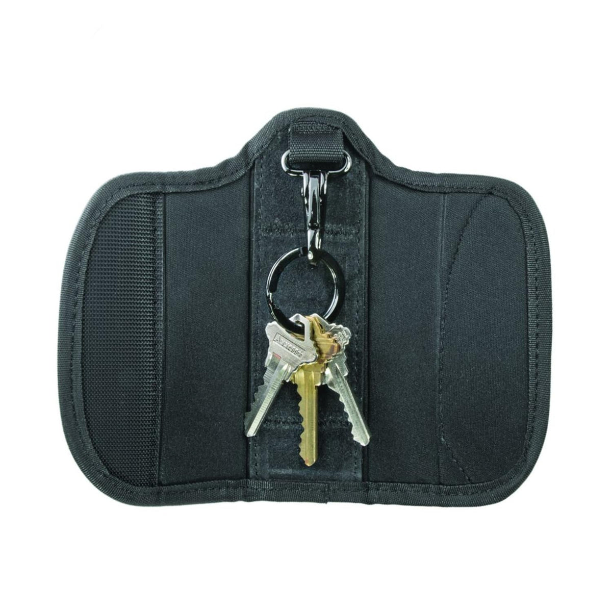Hero's Pride ballistic silent key holder with clip-on for quick access on patrol belts