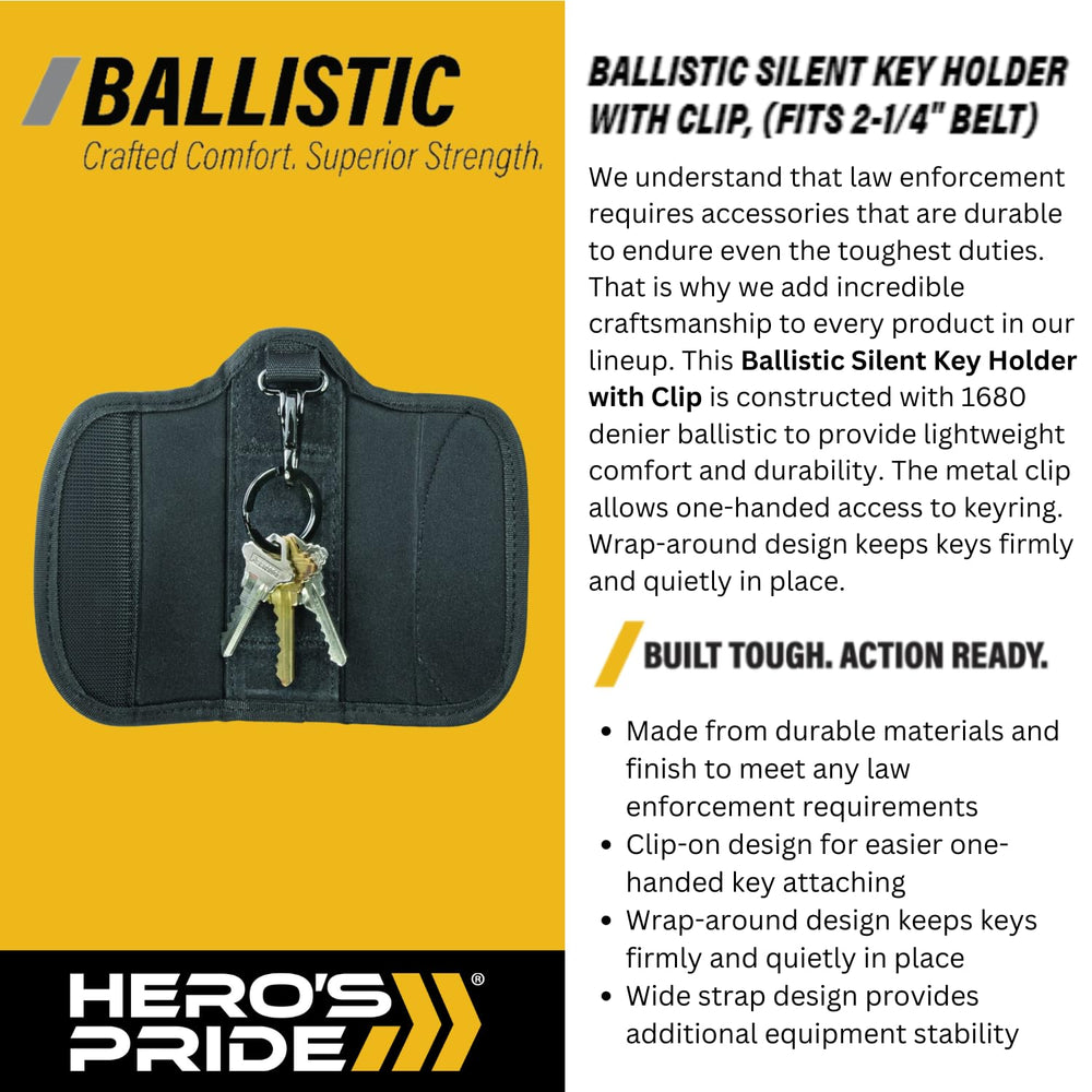 Hero's Pride duty belt key keeper supports one-handed access during shifts