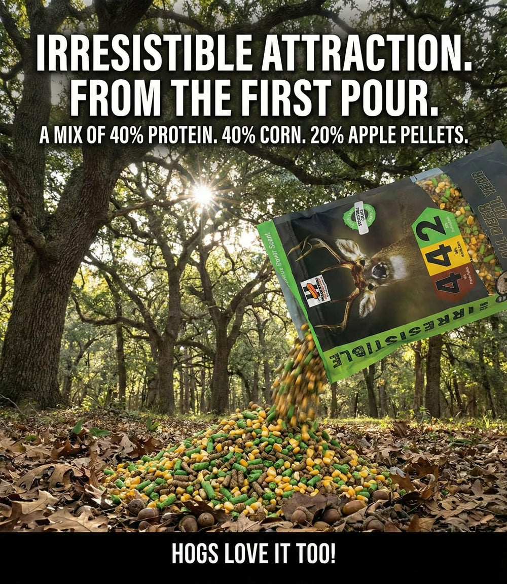 Herron Outdoors green apple flavor blend highlights attractant potency and aroma.
