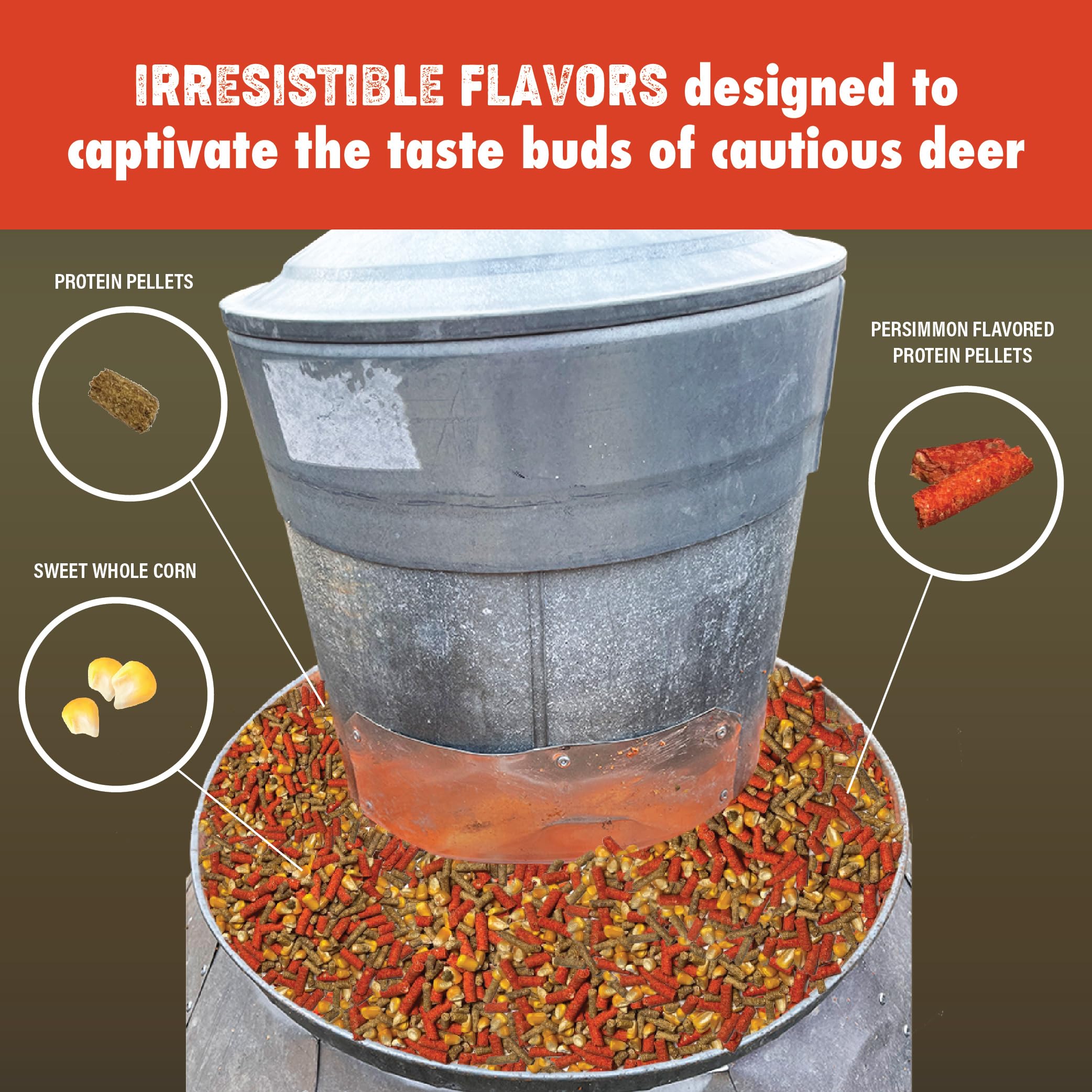Herron Outdoors odor-controlled packaging keeps pellets fresh between hunts.