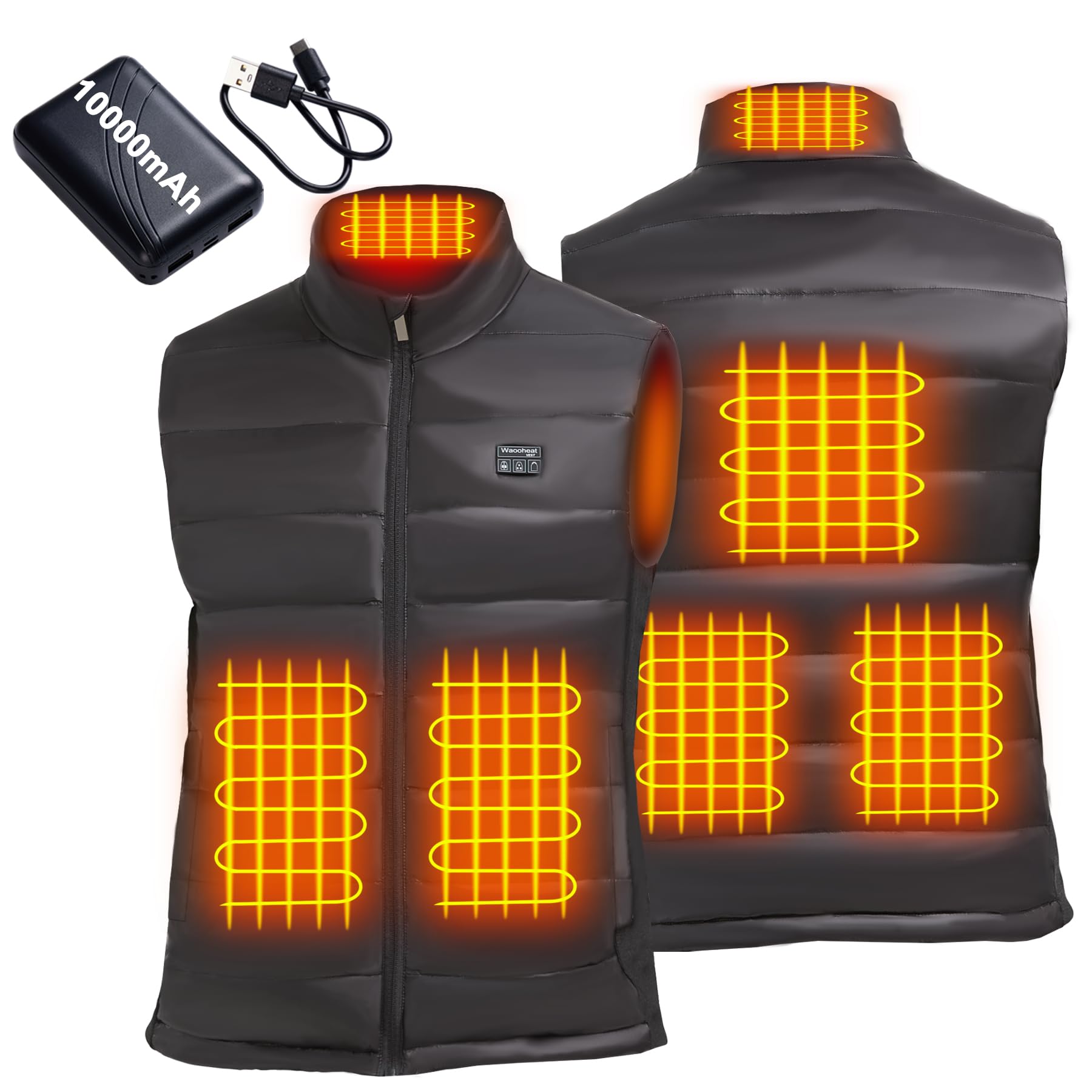 Hesiwondoo heated vest with battery pack delivers all day warmth for outdoor adventures.