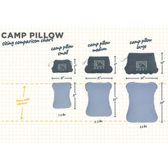 hest camp pillow small packed size fits inside travel cover for tidy packing