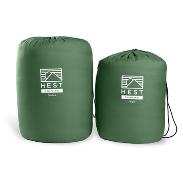 HEST Packable Comforter ideal for hiking and backpacking adventures
