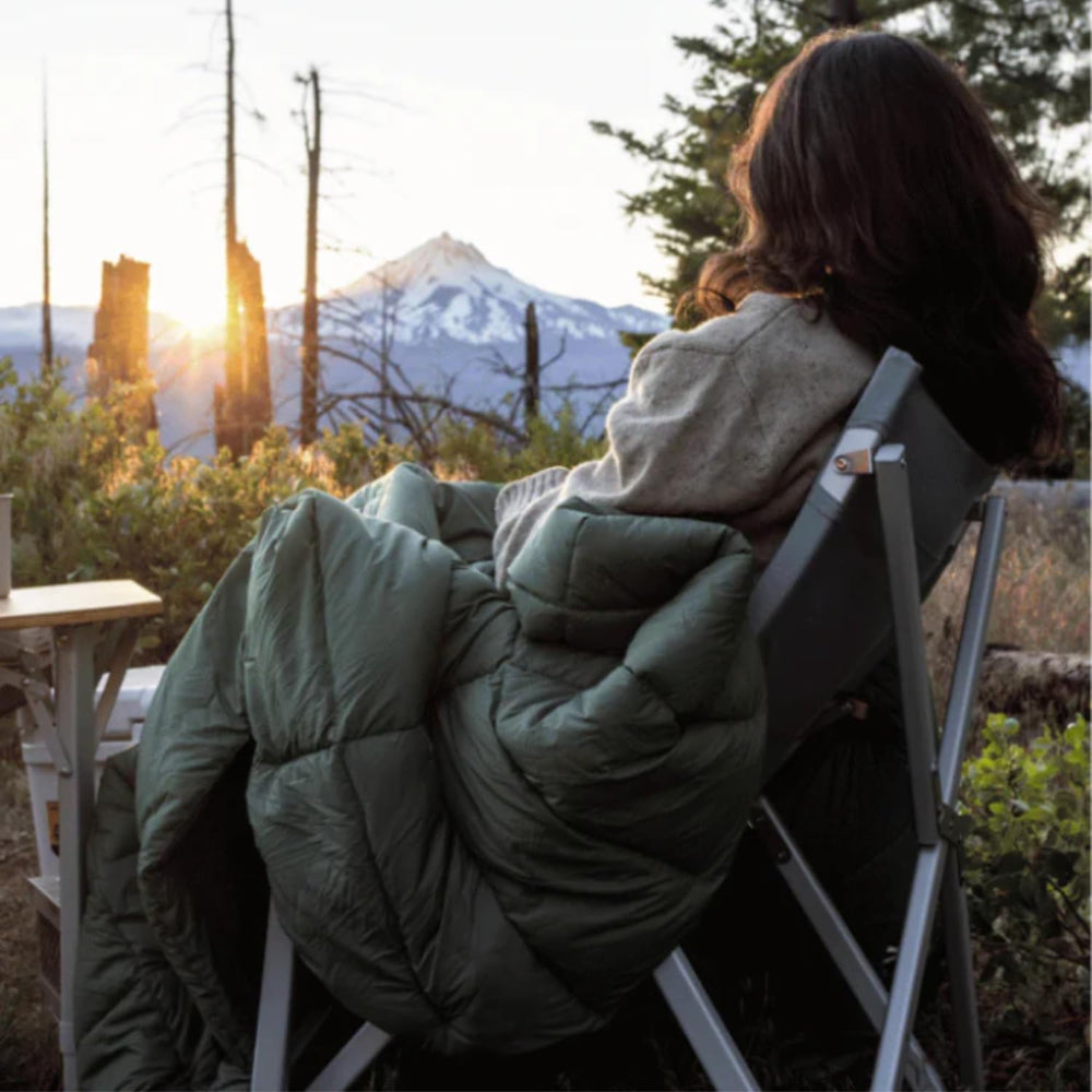 HEST Packable Comforter single-size fits in a backpack for lightweight nights outdoors
