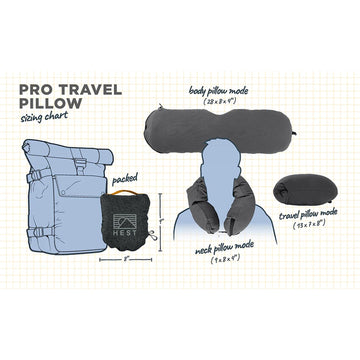 HEST Pro Travel Pillow body mode supports stable posture for long drives