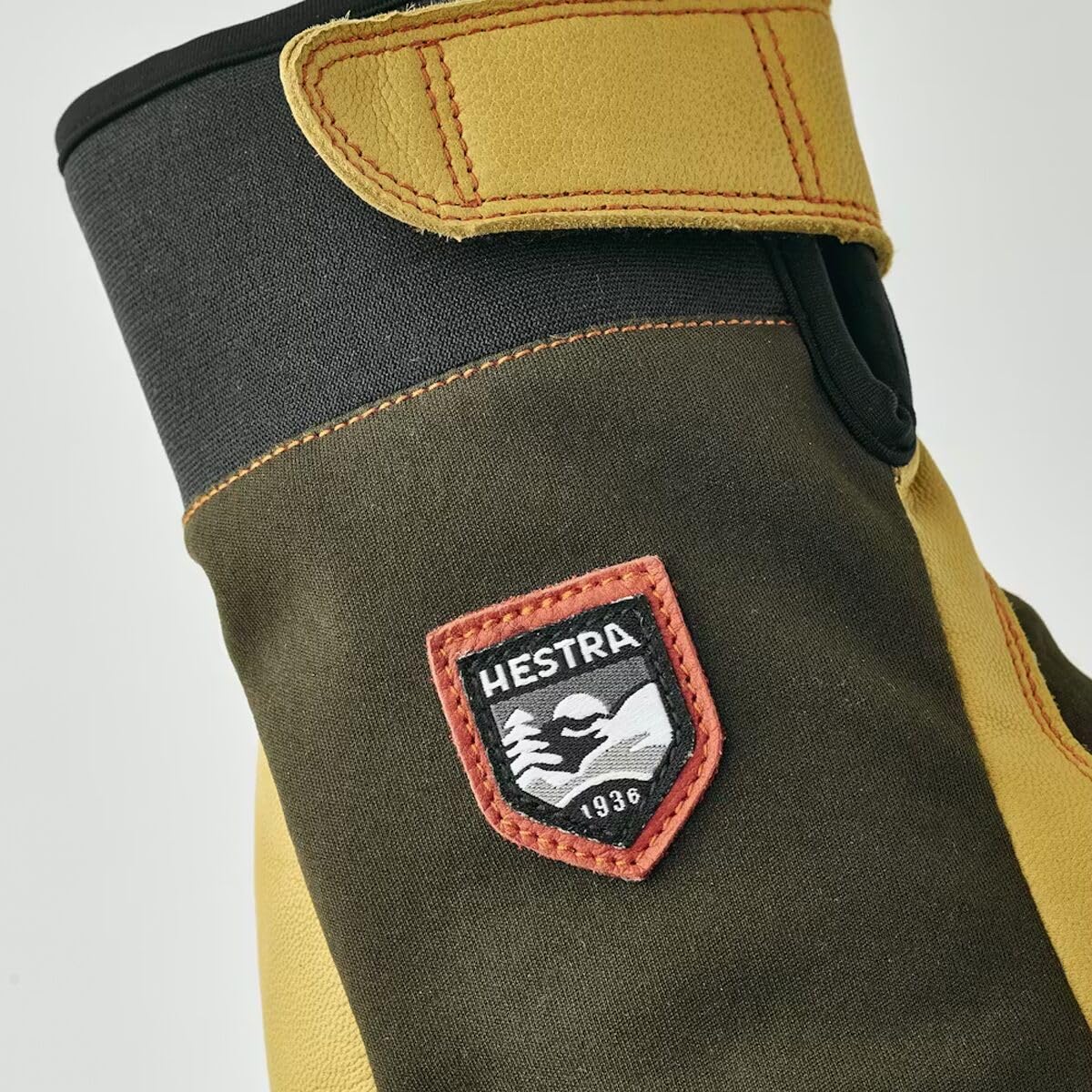 Hestra Ergo Grip Active Glove wrist strap detail adds security during wear.