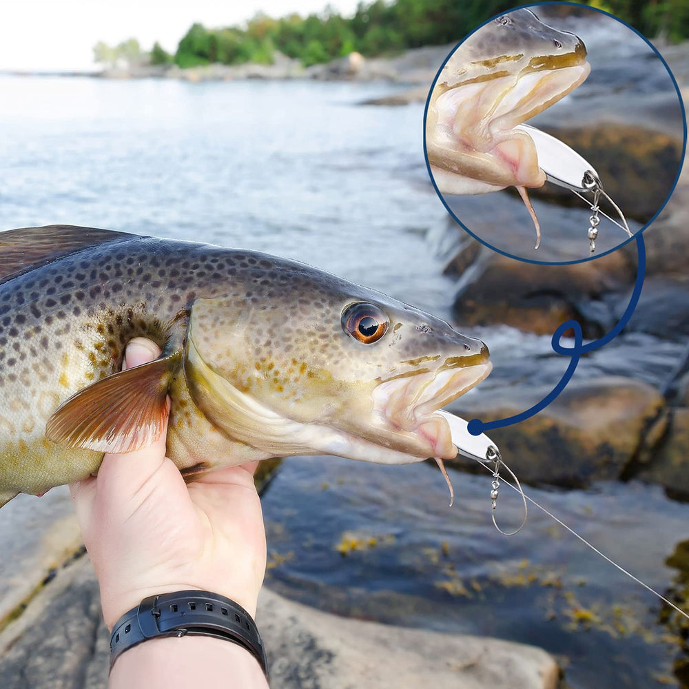 HESTYA treble hooks securely grip bass, trout, and redfish during the fight